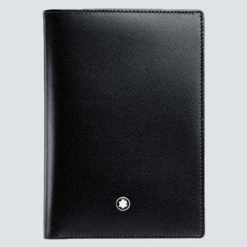 Montblanc Billetera Negra de Cuero Meisterstück 4cc plazavendome