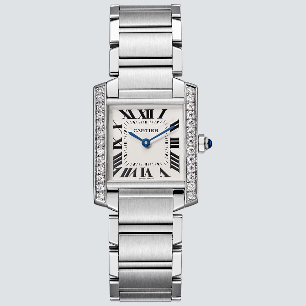 Cartier Reloj Tank Française Acero y Diamantes 30mm plazavendome
