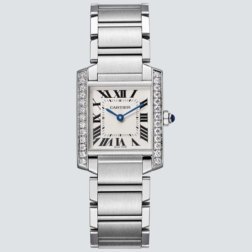 Cartier Reloj Tank Française Acero y Diamantes 30mm