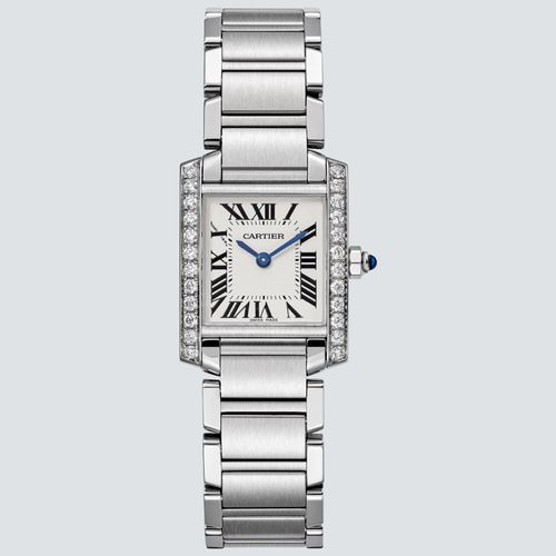 Cartier Reloj Tank Française Acero y Diamantes 25mm