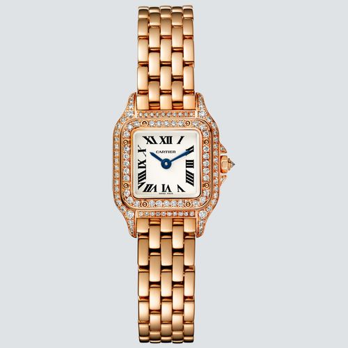 Cartier Reloj PANTHÈRE Mini Oro Rosa 18k y Diamantes 25 mm x 21 mm