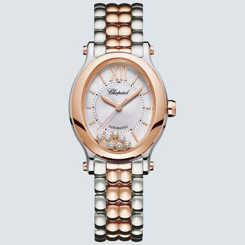 Chopard Reloj HAPPY SPORT con Diamantes en Oro Rosa 18k 29X31mm