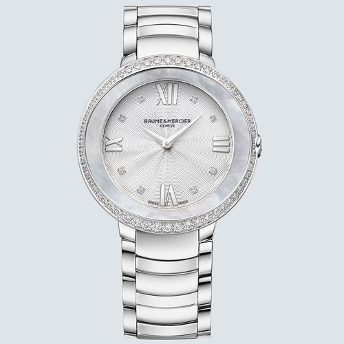 Baume & Mercier Reloj Promesse 10199 de Cuarzo y Diamantes 34mm