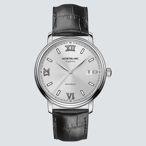 Montblanc Reloj Tradition Automatic Date con Correa de Cuero 40mm