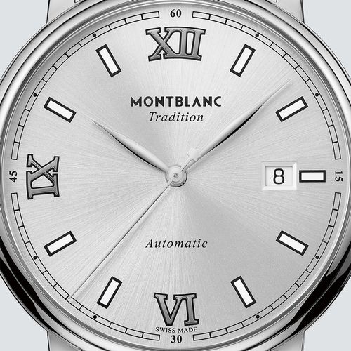 Montblanc Reloj Tradition Automatic Date Con Correa De Cuero 40mm 