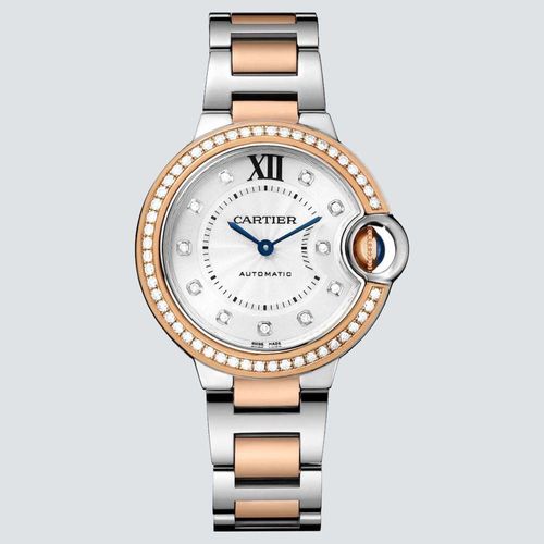 Cartier Reloj Ballon Bleu de Cartier Oro Rosa, Acero y Diamantes 33mm