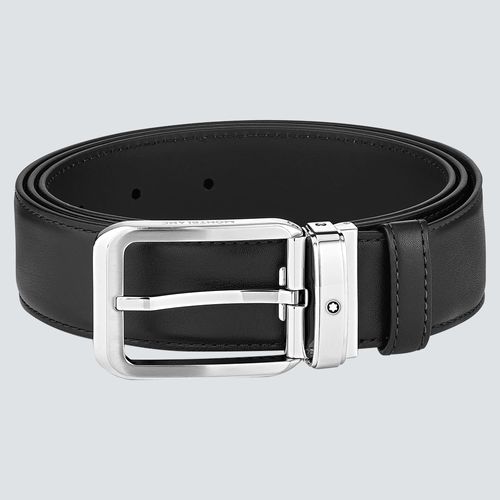 Cinturón de piel negra de 35 mm con hebilla M - Cinturones de lujo –  Montblanc® US
