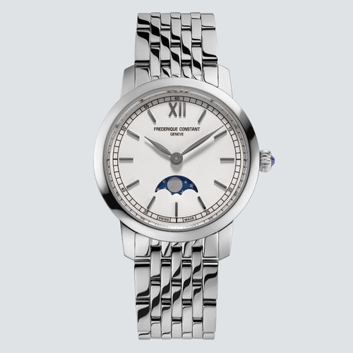 Frederique Constant Reloj Slimline Ladies Moonphase Acero Cuarzo 30mm