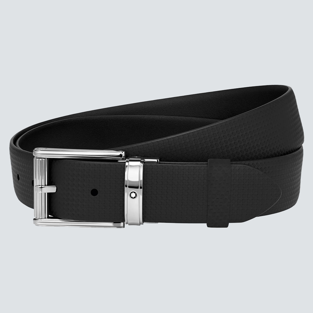 Montblanc Cinturón Hebilla de Herradura Color Negro 35mm - plazavendome