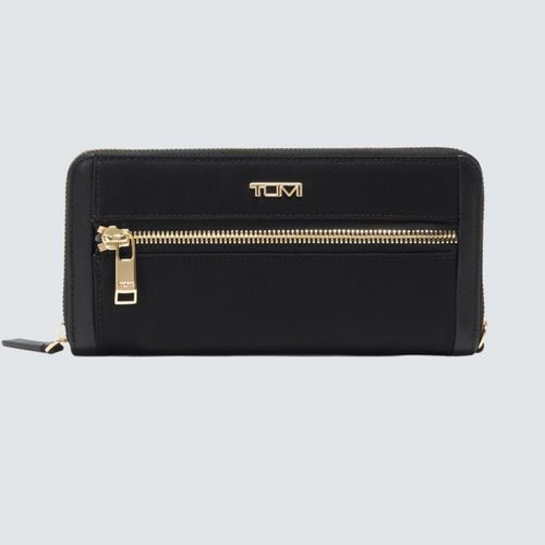 Tumi Billetera Voyageur SLG Zip-Around Continental Black/Gold