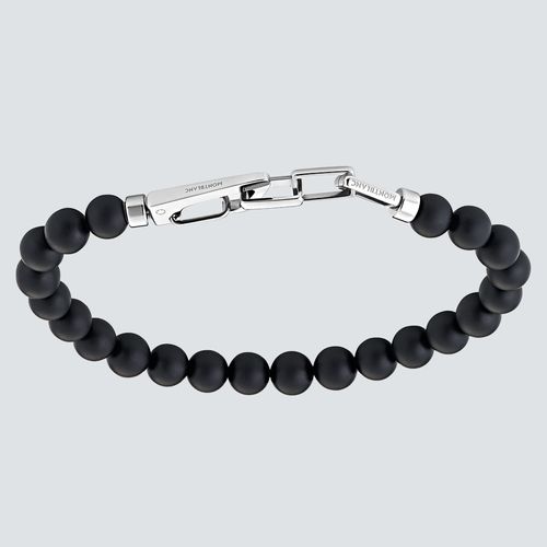 Montblanc Pulsera Black With Onyx Beads and Steel
