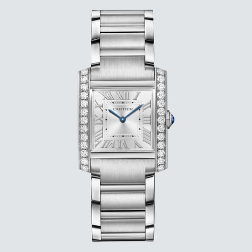 Cartier Reloj Tank Française Cuarzo Acero Y Diamantes 25,7 x 21,2 mm