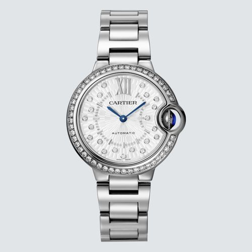 Cartier Reloj Ballon Bleu Automático Acero y Diamantes 33 mm